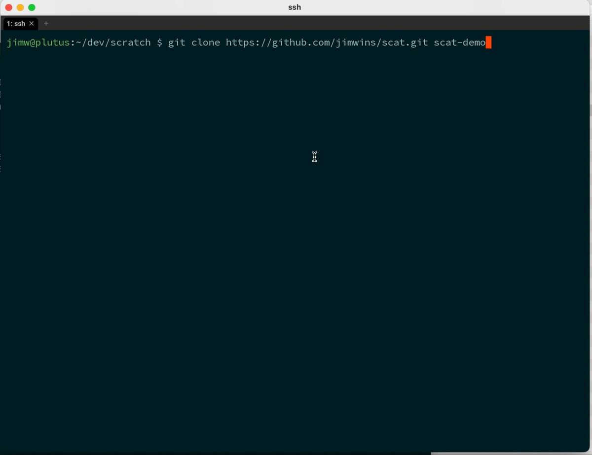 Scat: Clone repo and start things up