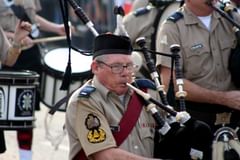 blowing the pipes