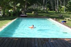 celia swimming in the pool
