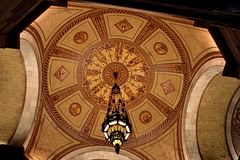 city hall rotunda ceiling and chandelier