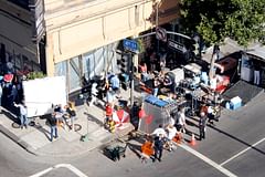 commercial shoot at 4th and main