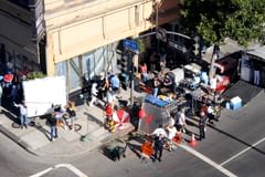 commercial shoot at 4th and main