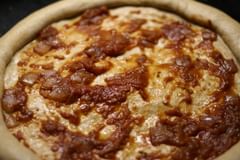 crust and sauce