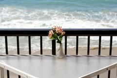 flowers and surf (horizontal)