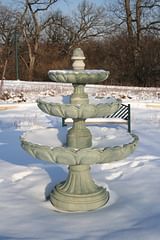 frozen fountain near minnehaha falls