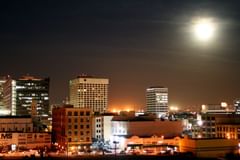 full moon over little tokyo