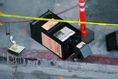 knocked-over financial times box