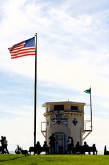 laguna beach lifeguard tower and flag