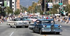 old cars on parade