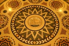 “pirate” ship on the rotunda floor