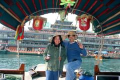 posing with the sampan captain