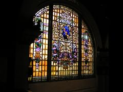 stained glass inside the tower theater