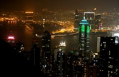 view from victoria peak at night
