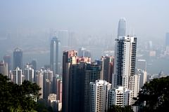 view of central hong kong from victoria peak