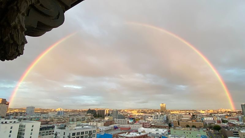 Rainbow from Downtown Los Angeles
